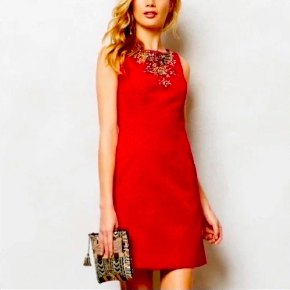 Moulinette Soeurs red holiday part event dress
